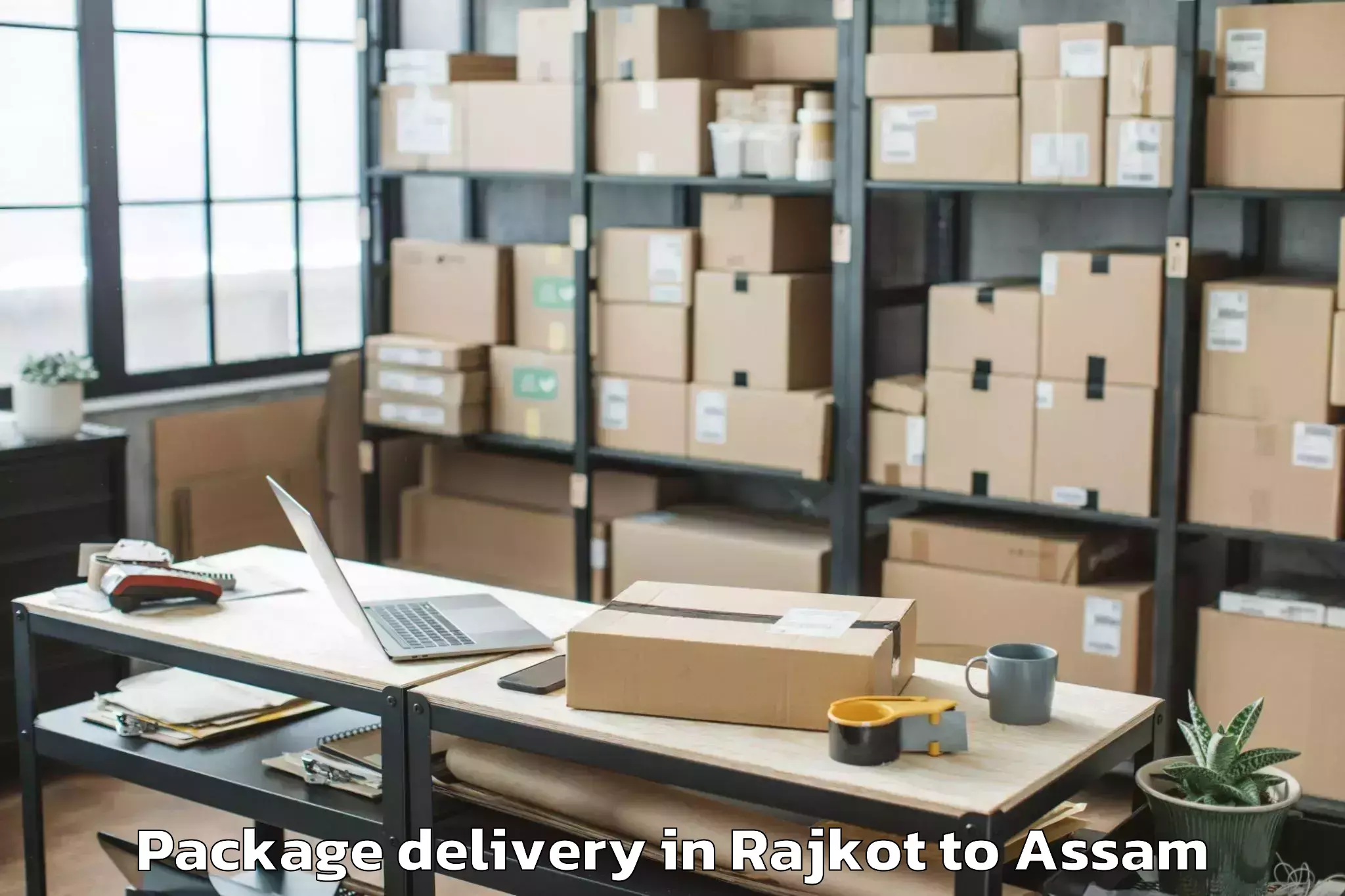 Book Rajkot to Bogribari Package Delivery Online